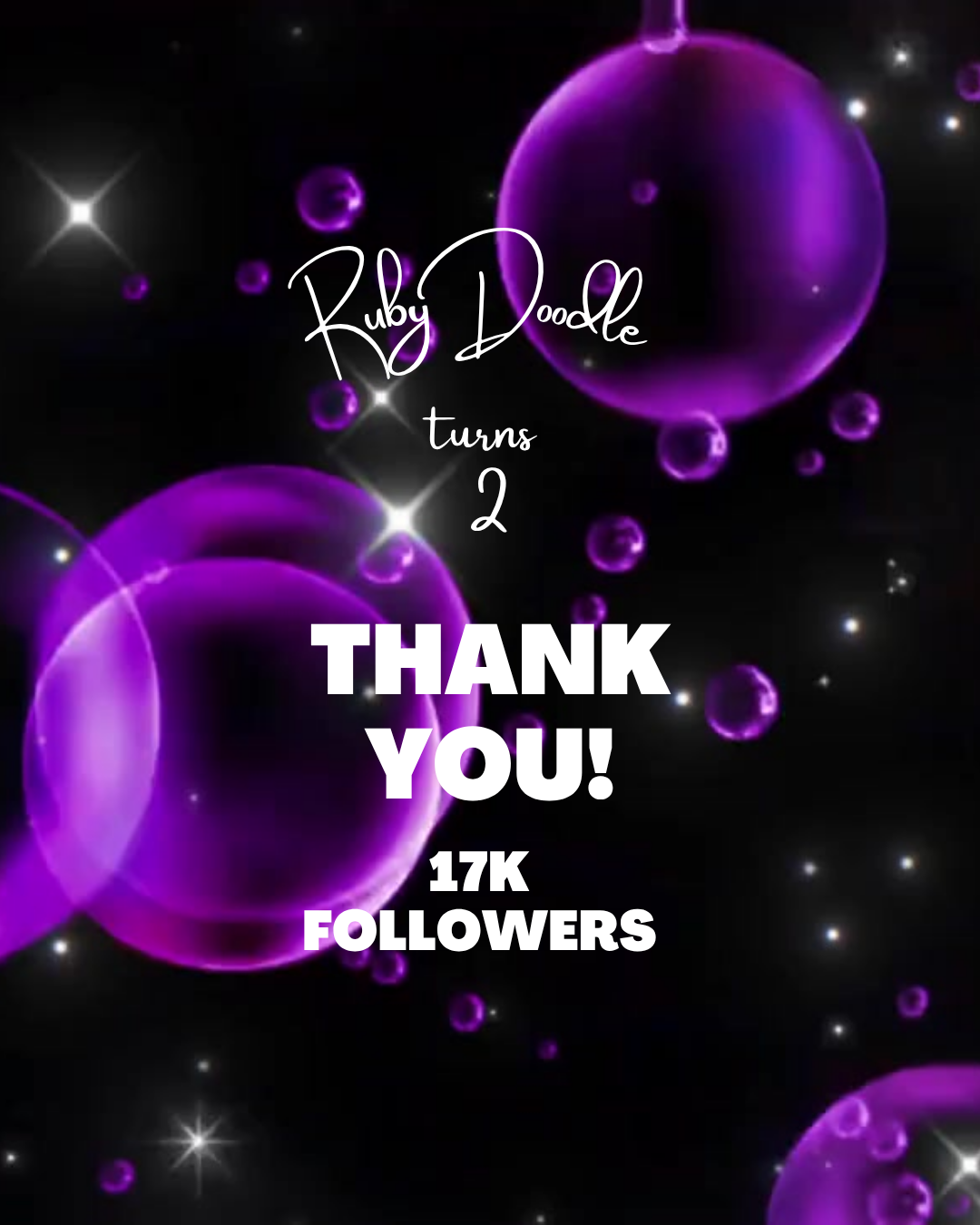 Ruby Doodle Turns Two - Thank You for 17,000 Friends!