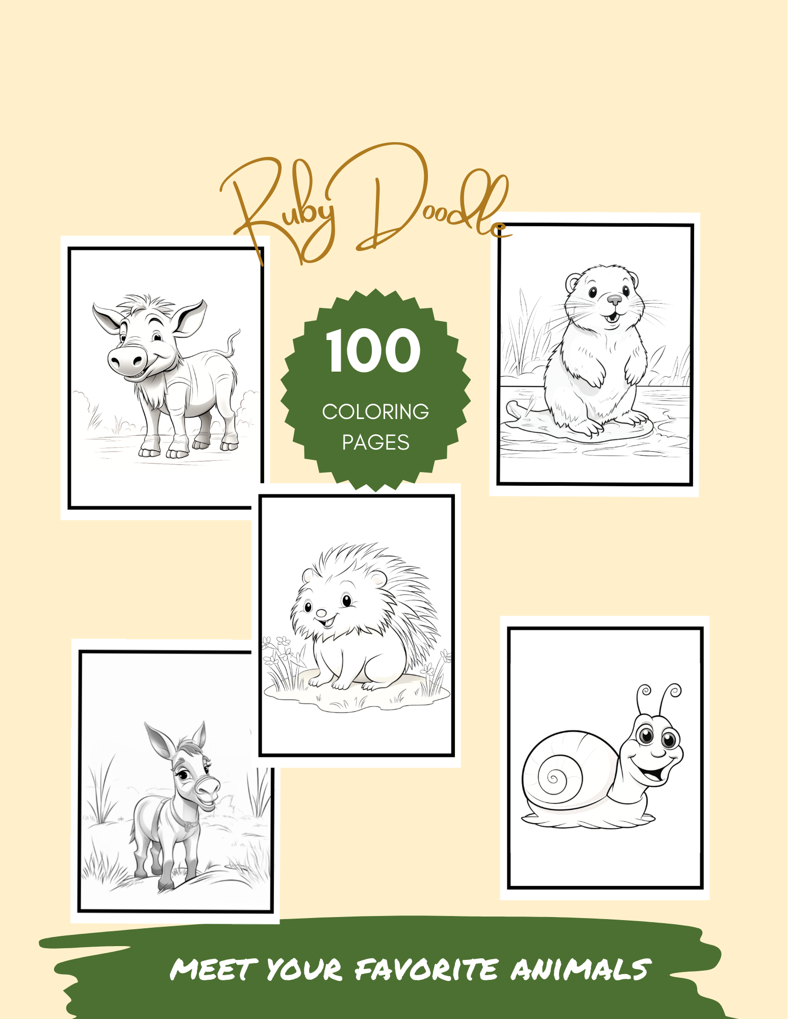 Animal Kingdom Adventures: A Toddler’s Coloring Journey – Digital & Print