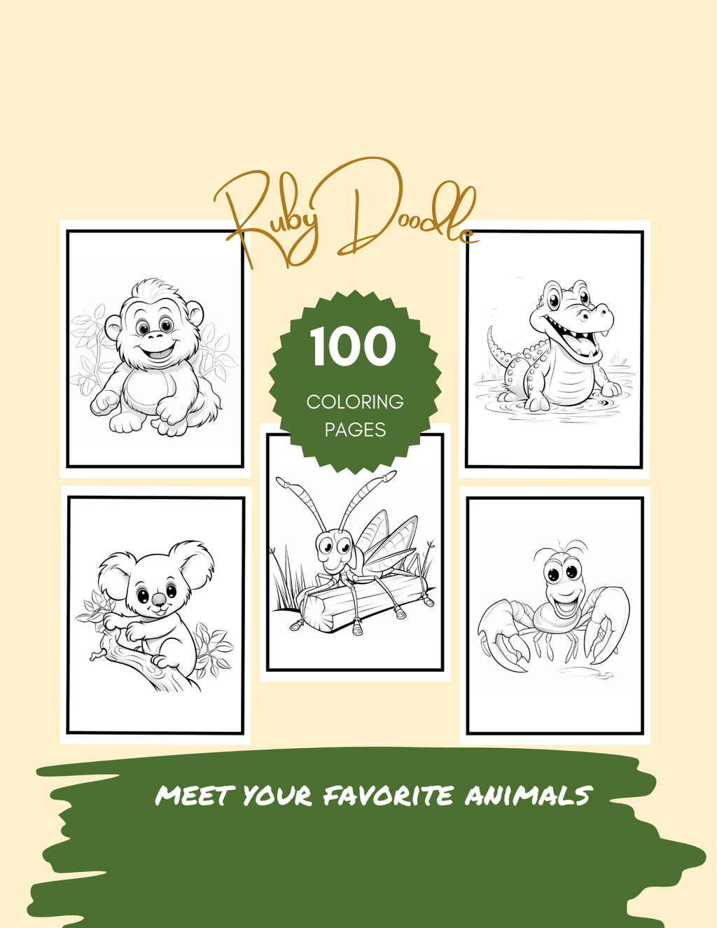 Animal Kingdom Adventures: A Toddler’s Coloring Journey – Digital & Print