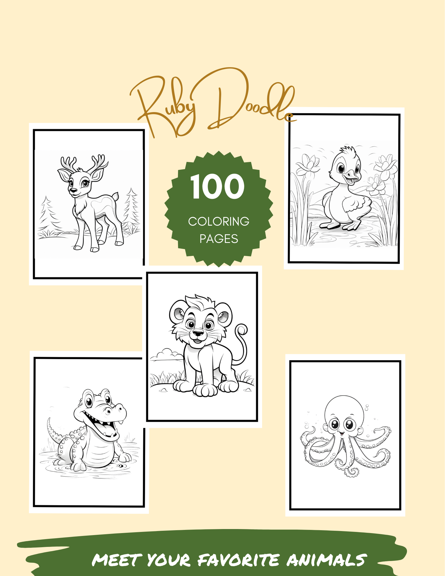 Animal Kingdom Adventures: A Toddler’s Coloring Journey – Digital & Print