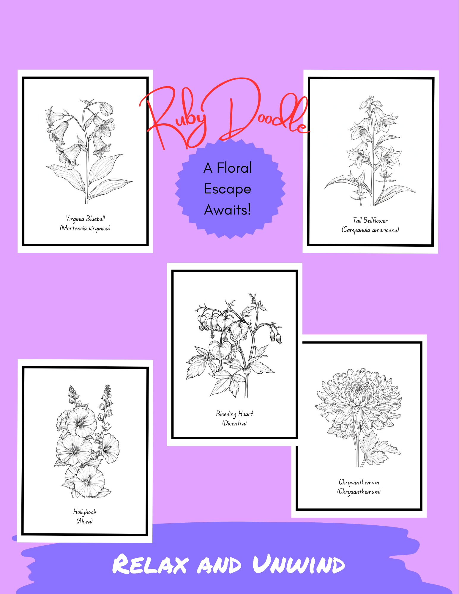 Bold Blooms: Large Print Coloring Book - Digital & Print