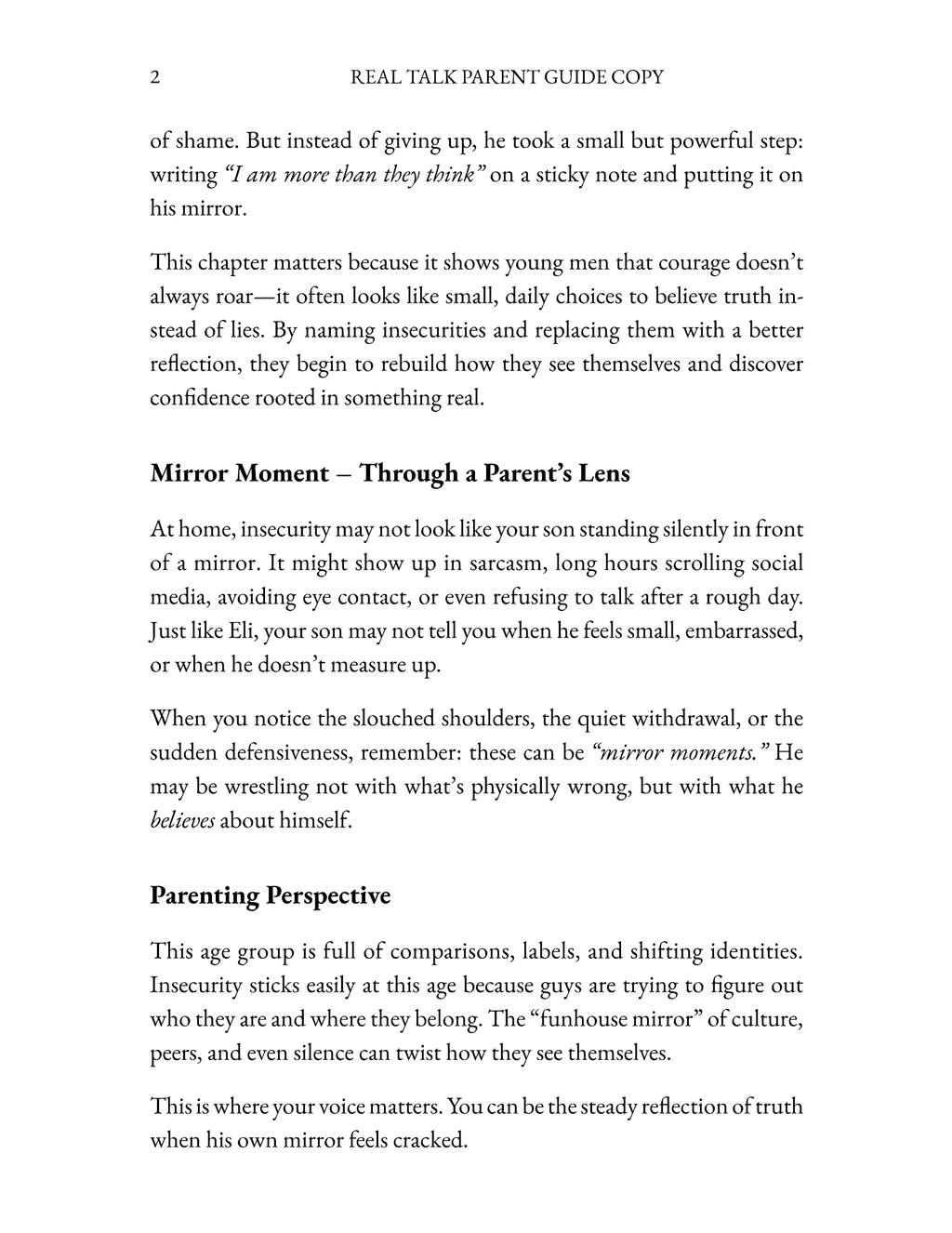 Real Talk Parent Guide