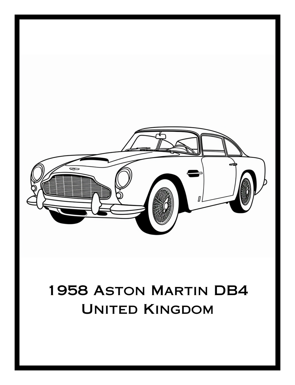 Classic Cars Around the World: A Coloring Book for Classic Car Enthusiasts - Digital Pages