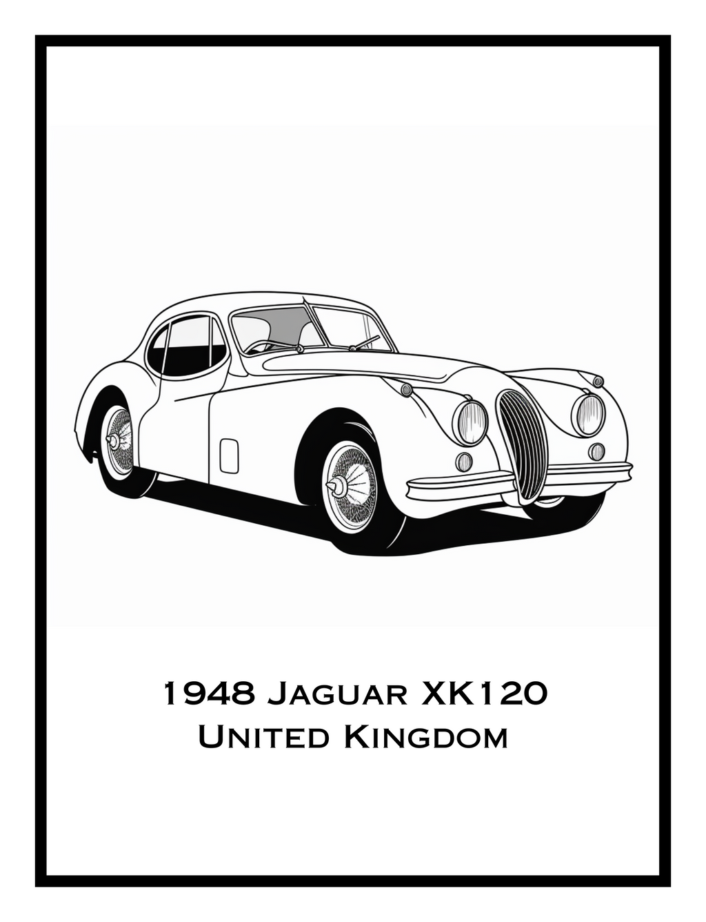 Classic Cars Around the World: A Coloring Book for Classic Car Enthusiasts - Digital Pages