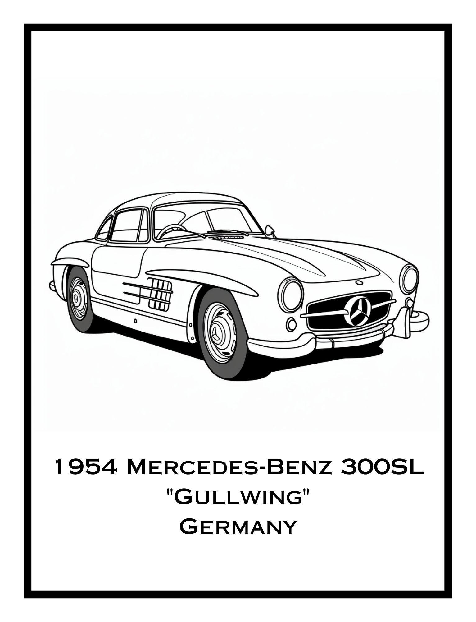 Classic Cars Around the World: A Coloring Book for Classic Car Enthusiasts - Digital Pages