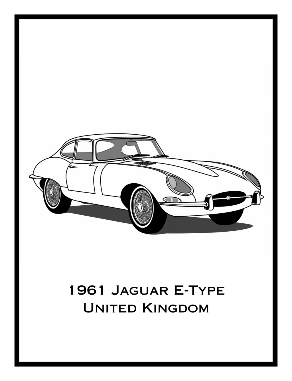 Classic Cars Around the World: A Coloring Book for Classic Car Enthusiasts - Digital Pages