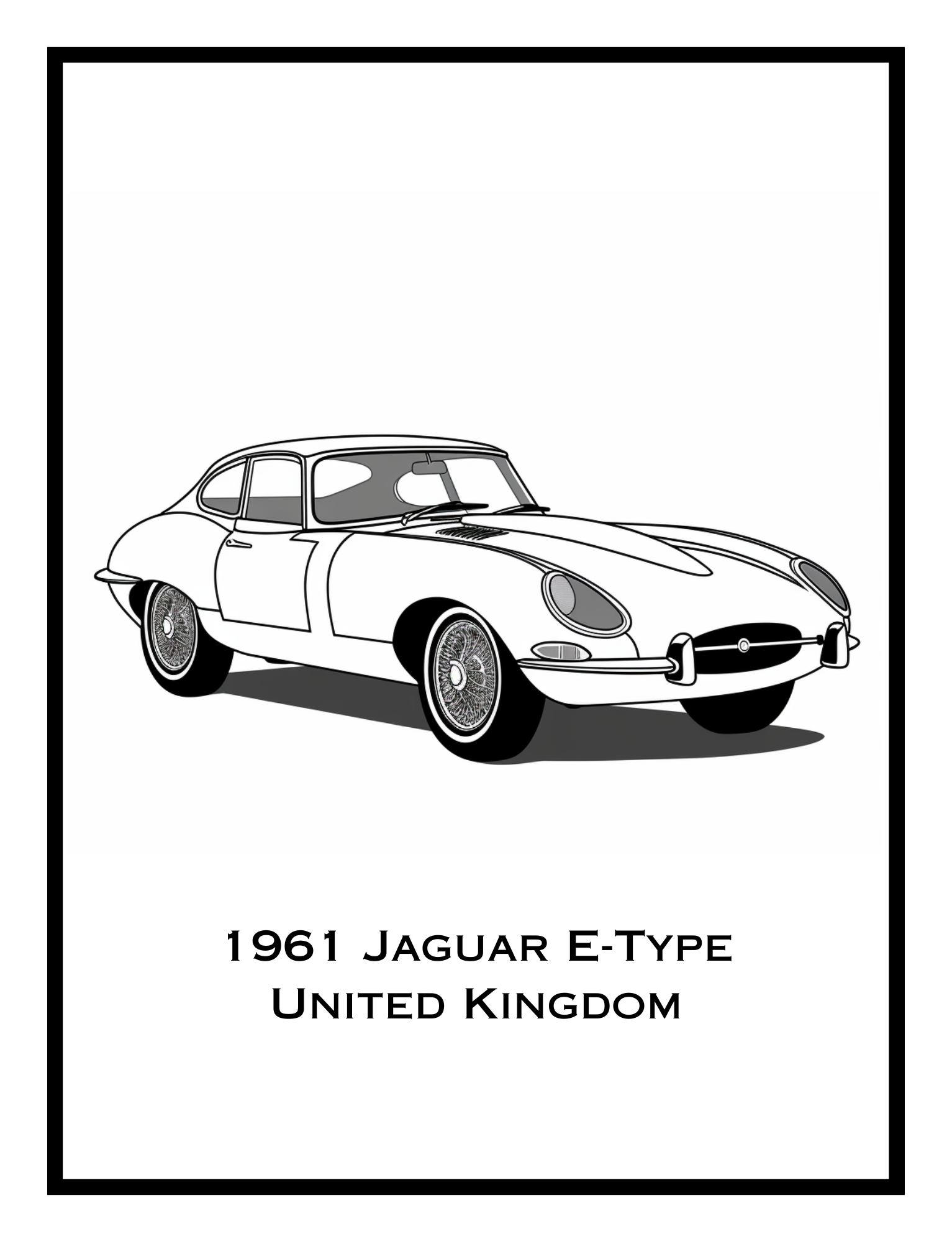 Classic Cars Around the World: A Coloring Book for Classic Car Enthusiasts - Digital Pages