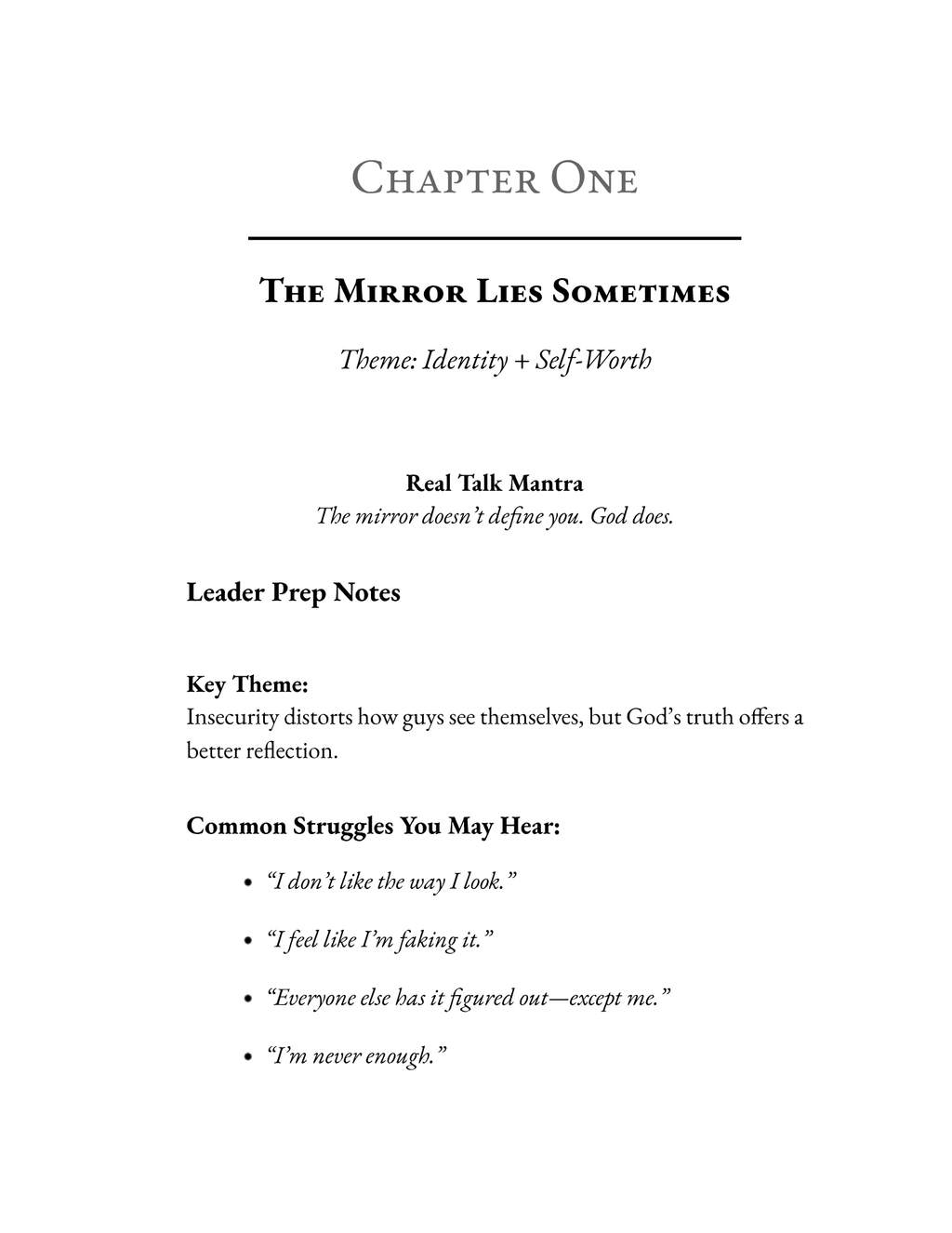 Real Talk Small Group Leader Guide - Print