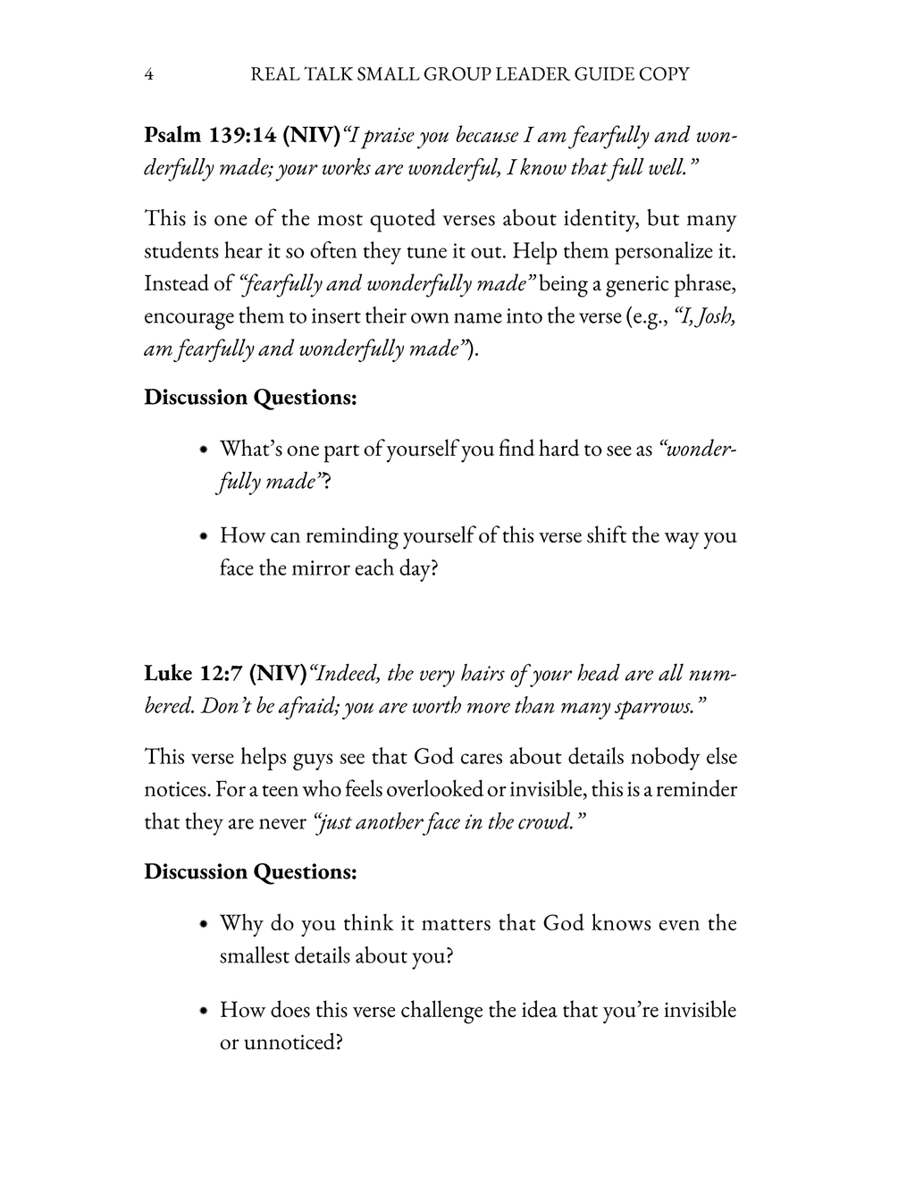 Real Talk Small Group Leader Guide - Print