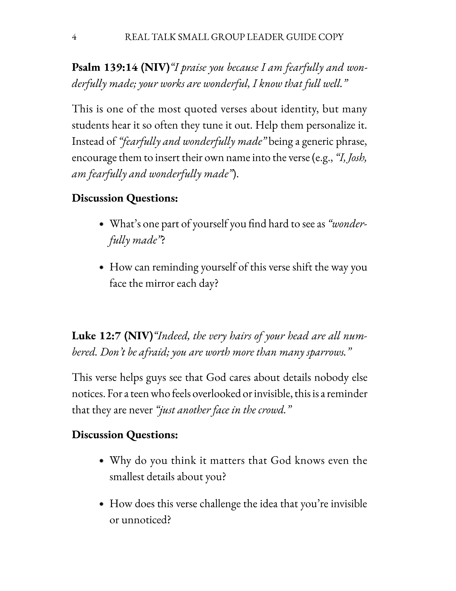 Real Talk Small Group Leader Guide - Print