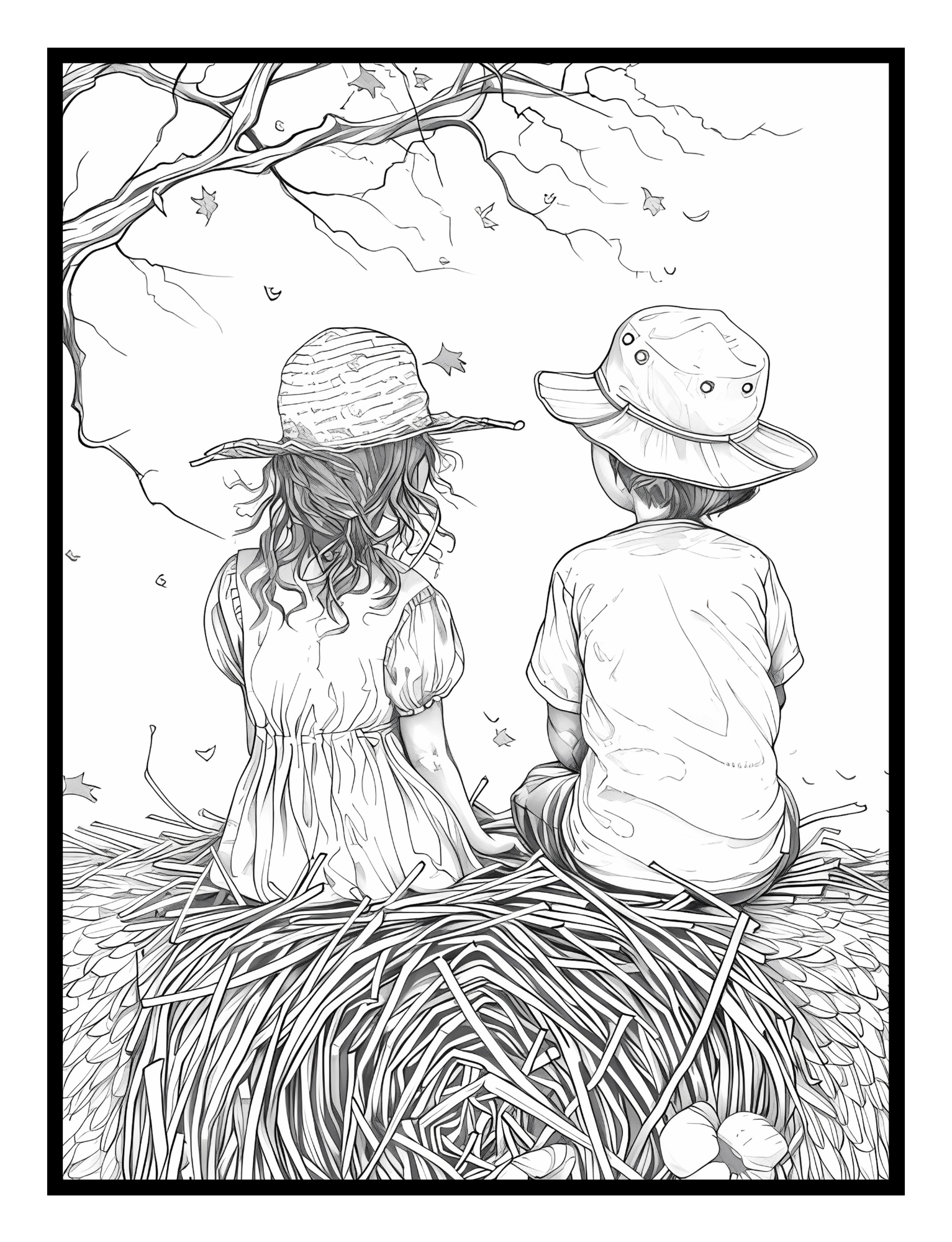 Cozy Country Charm Coloring Book: Simple and Serene Escape to Peaceful Settings - Print