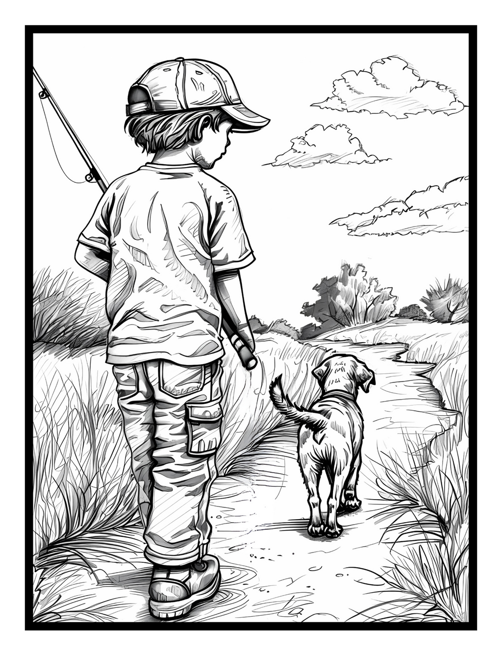 Cozy Country Charm Coloring Book: Simple and Serene Escape to Peaceful Settings - Print