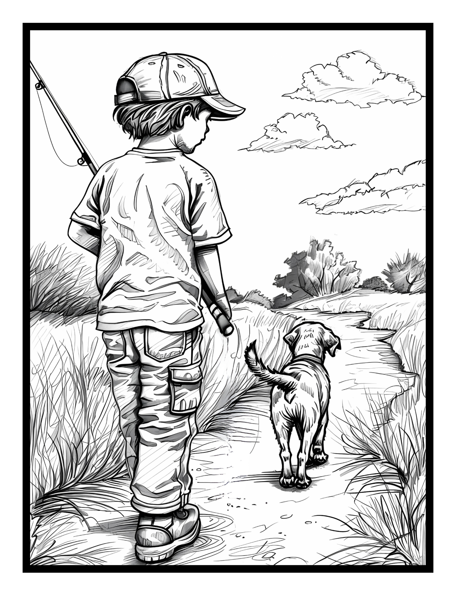 Cozy Country Charm Coloring Book: Simple and Serene Escape to Peaceful Settings - Print