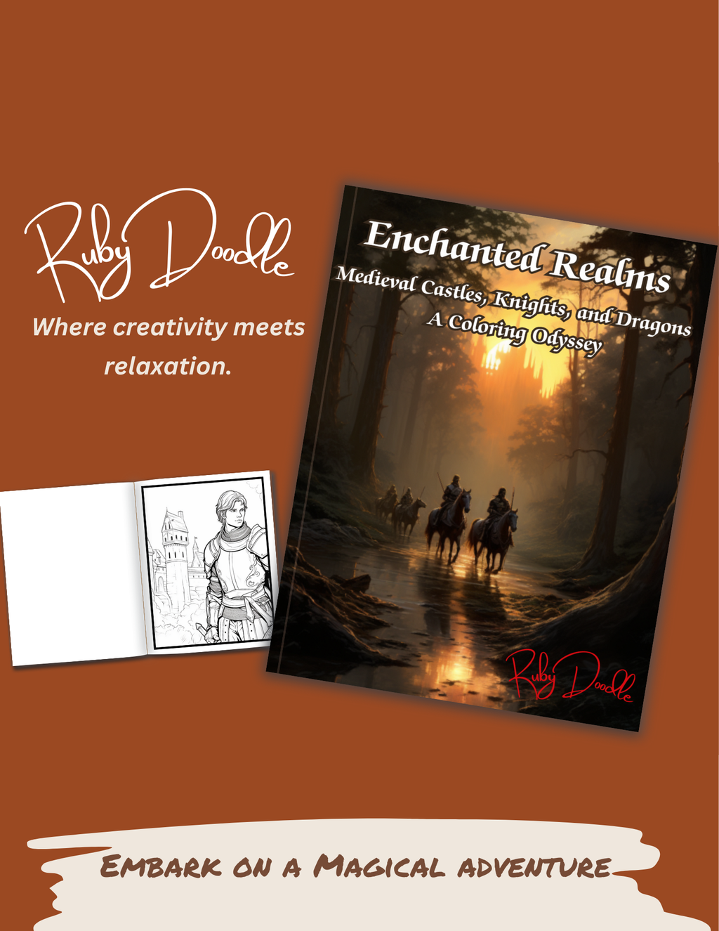 Enchanted Realms Coloring Book - Digital & Print