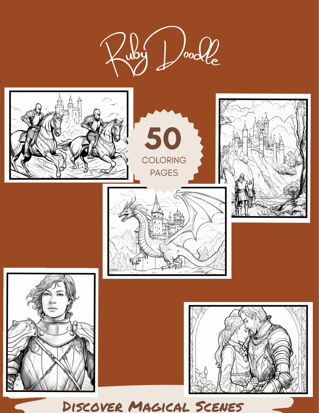 Enchanted Realms Coloring Book - Digital & Print
