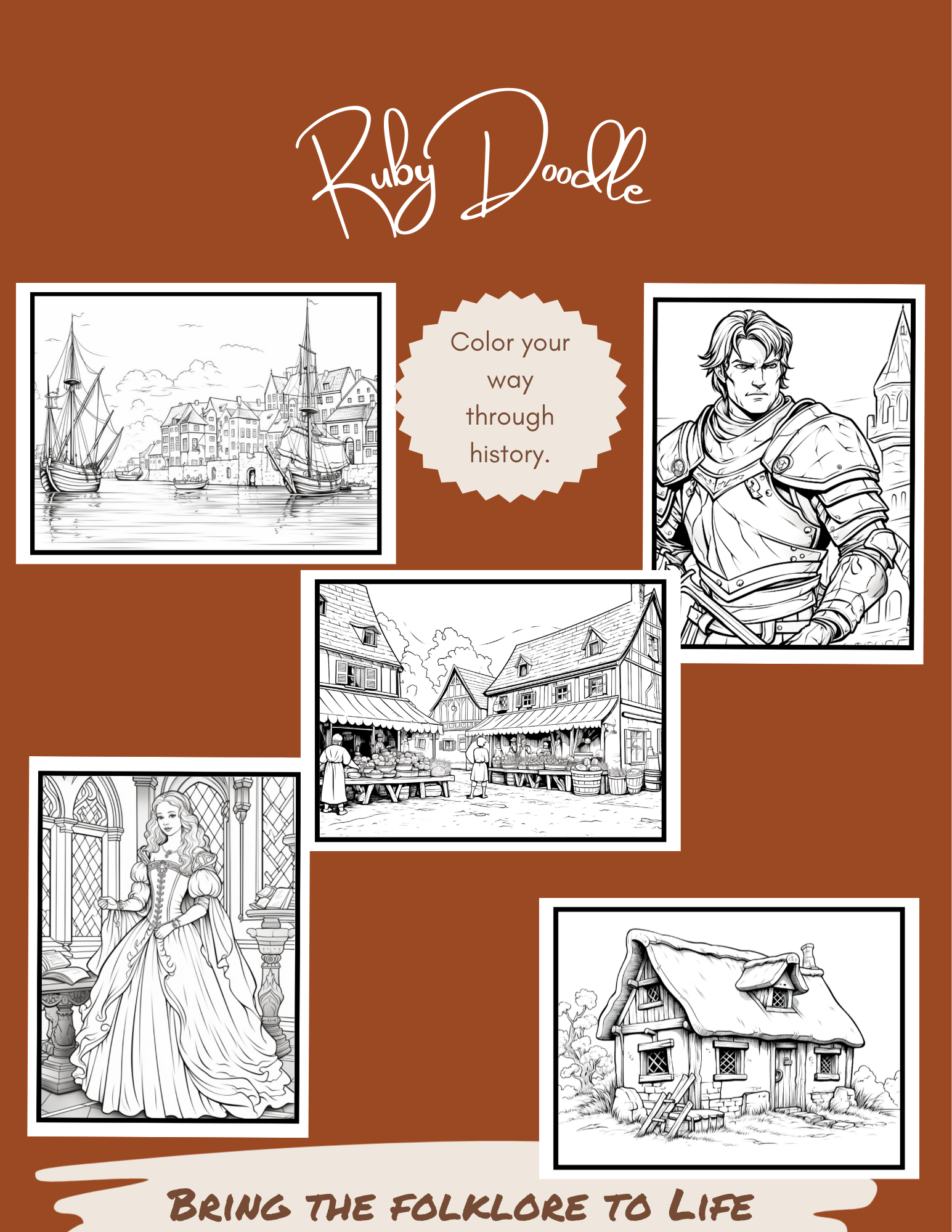 Enchanted Realms Coloring Book - Digital & Print