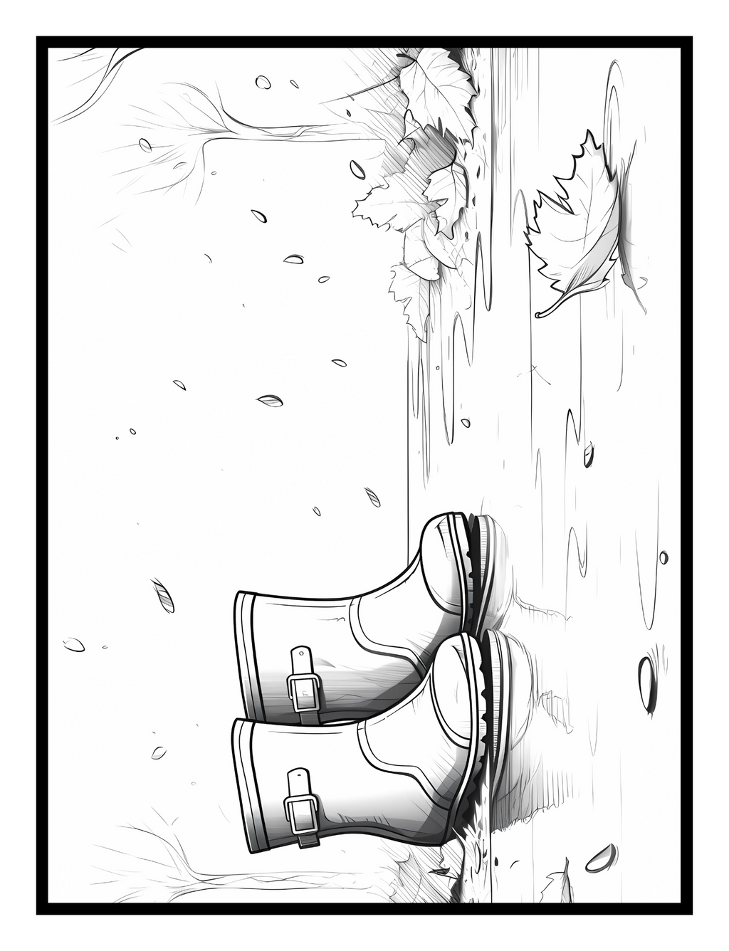 Falling Leaves and Cozy Scenes: A Coloring and Activity Tribute to the Autumn Season - Print