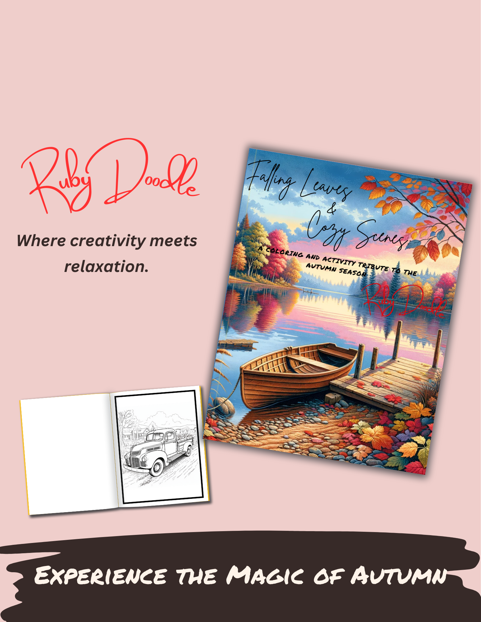 Falling Leaves and Cozy Scenes: A Coloring and Activity Book - Digital & Print