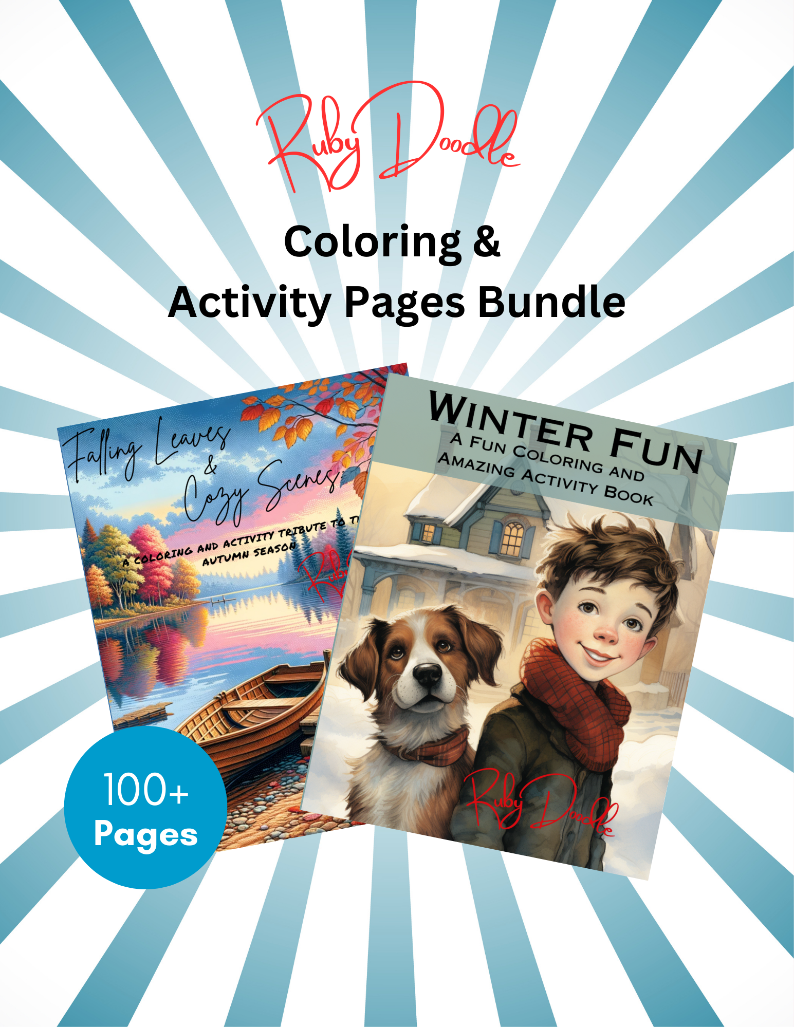 Digital Bundle - Seasonal Coloring & Activity Books:  Falling Leaves & Winter Fun
