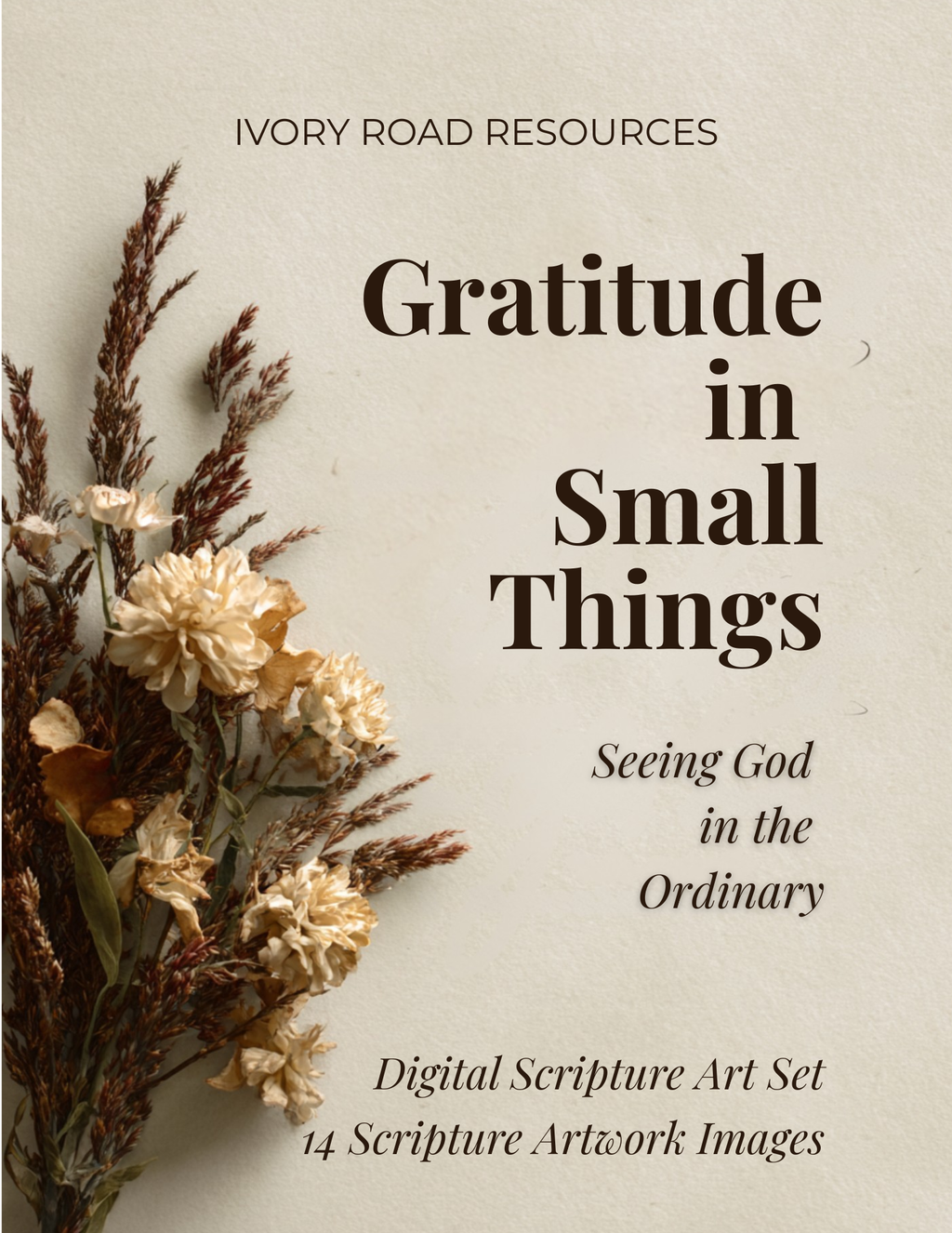 Gratitude in Small Things – 14 Printable Scripture Artwork Images - Digital PDF — Instant Download