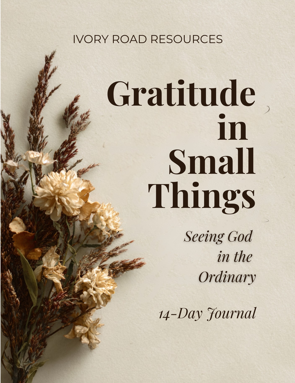 Gratitude in Small Things – 14-Day Guided Journal - Digital PDF — Instant Download