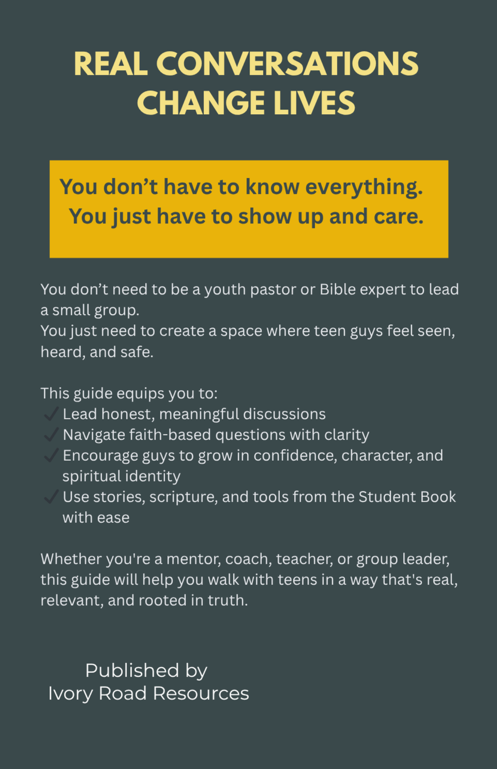 Real Talk Small Group Leader Guide - Print