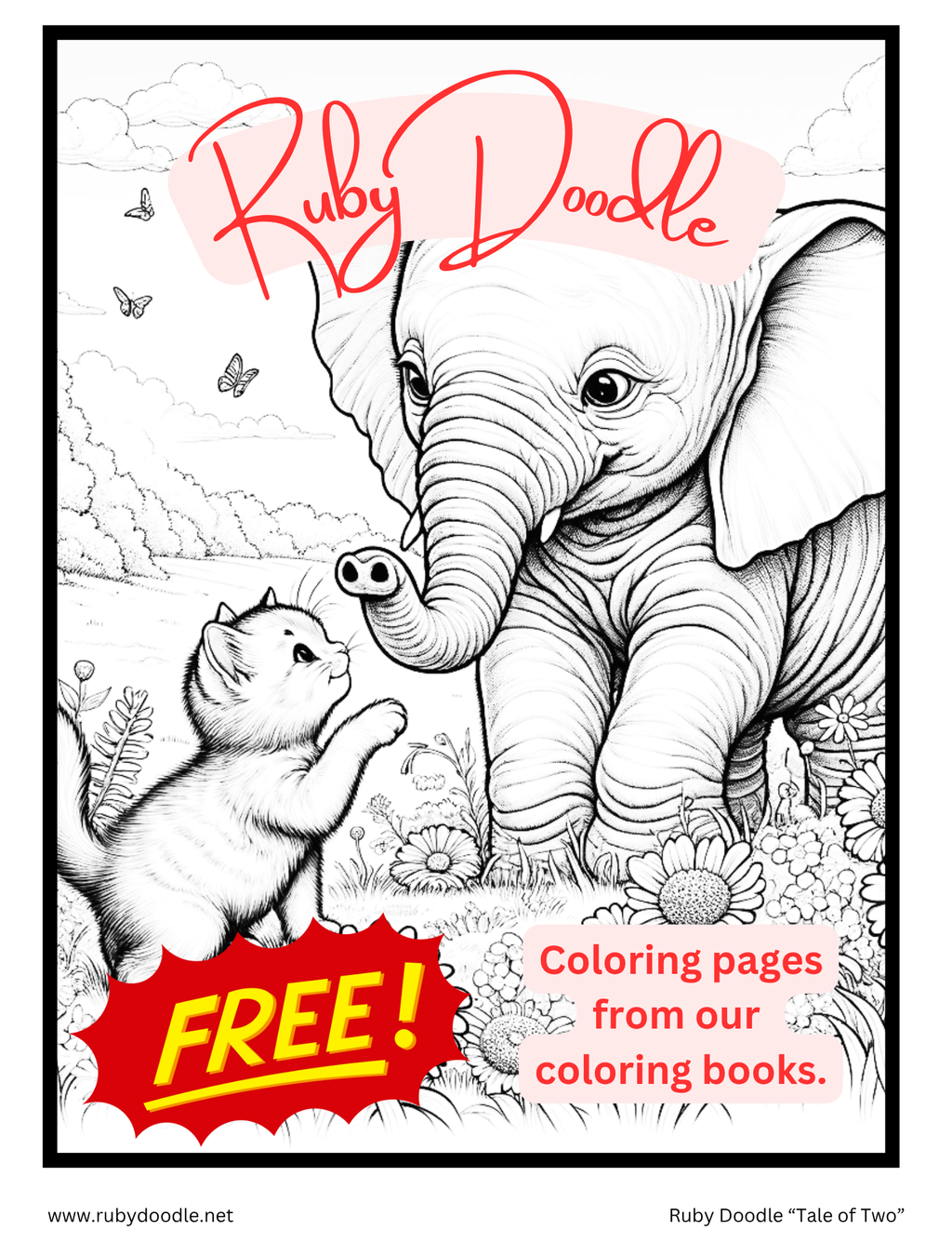 Free Coloring Pages - by Ruby Doodle