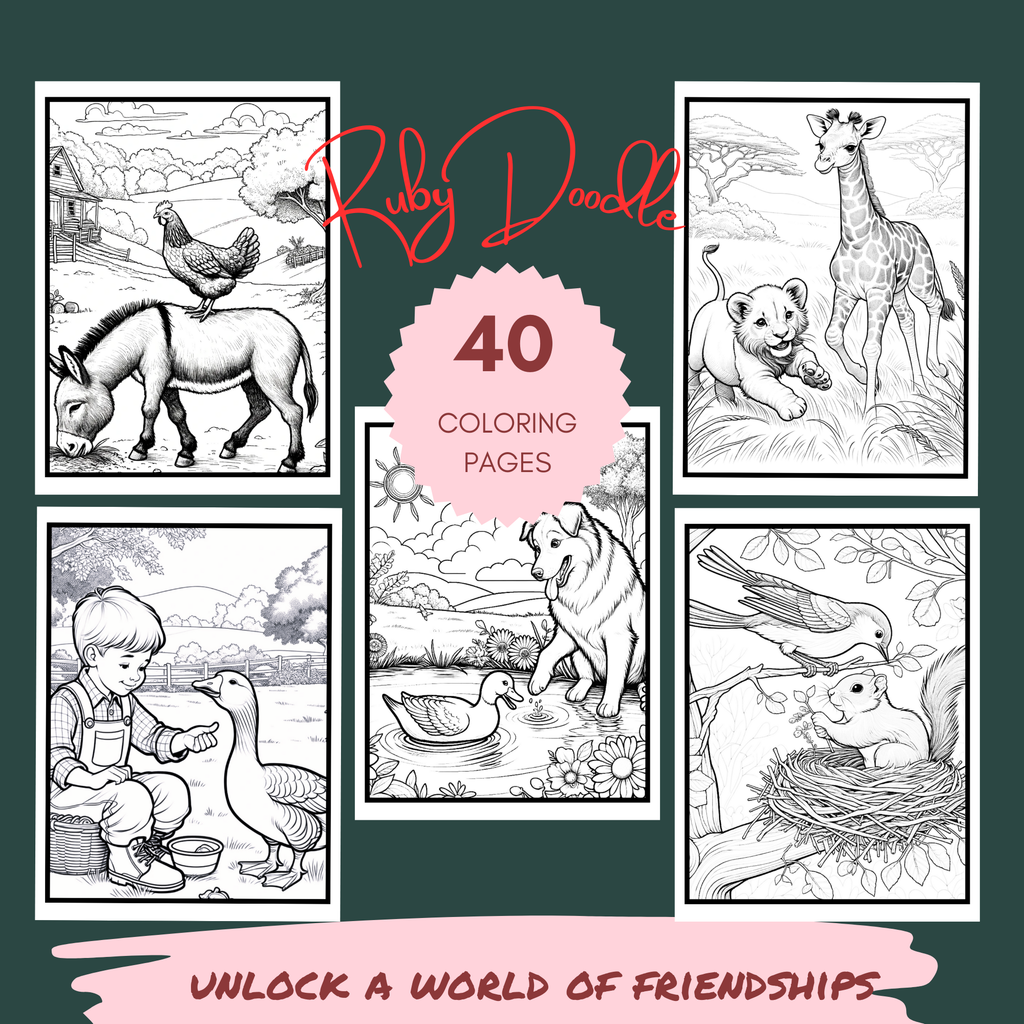 Tale of Two: A Celebration of Unique Friendships Coloring Book - Digital Pages