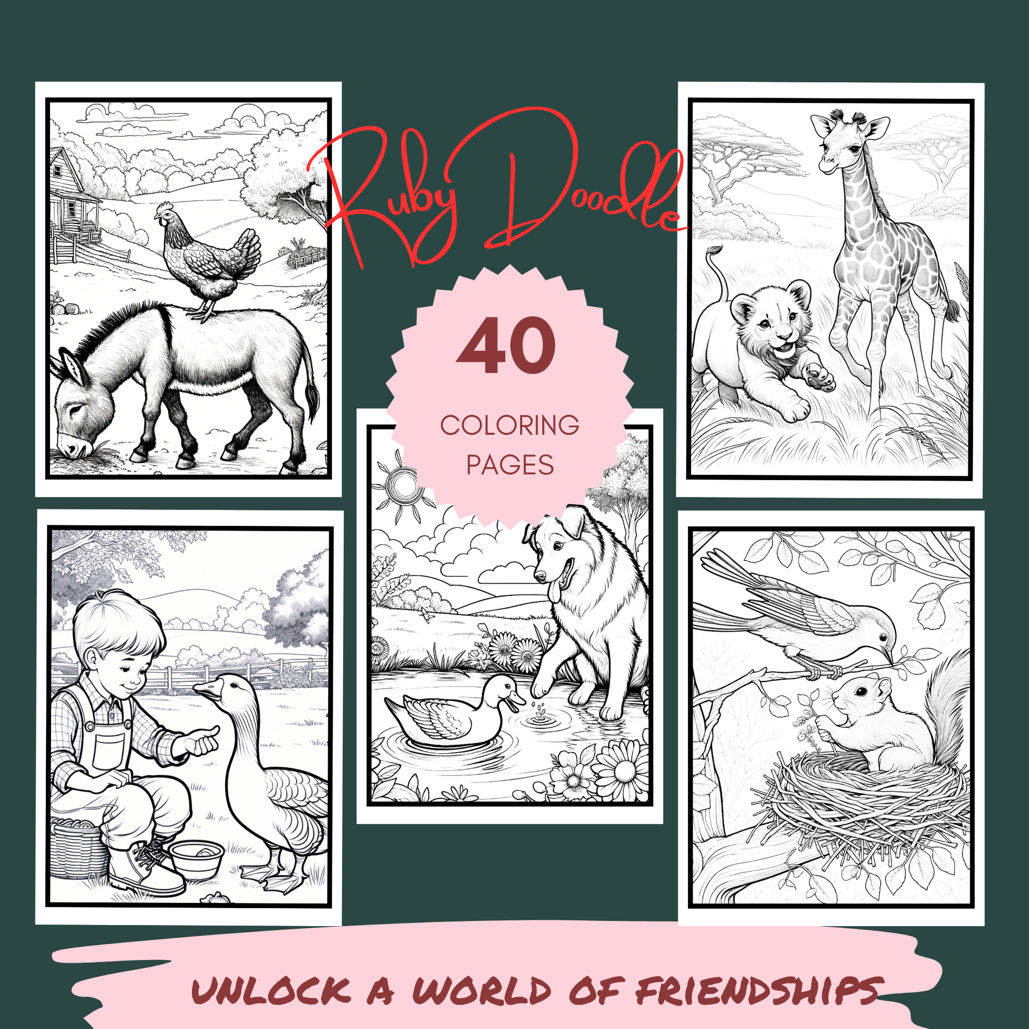 Tale of Two: A Celebration of Unique Friendships Coloring Book - Print