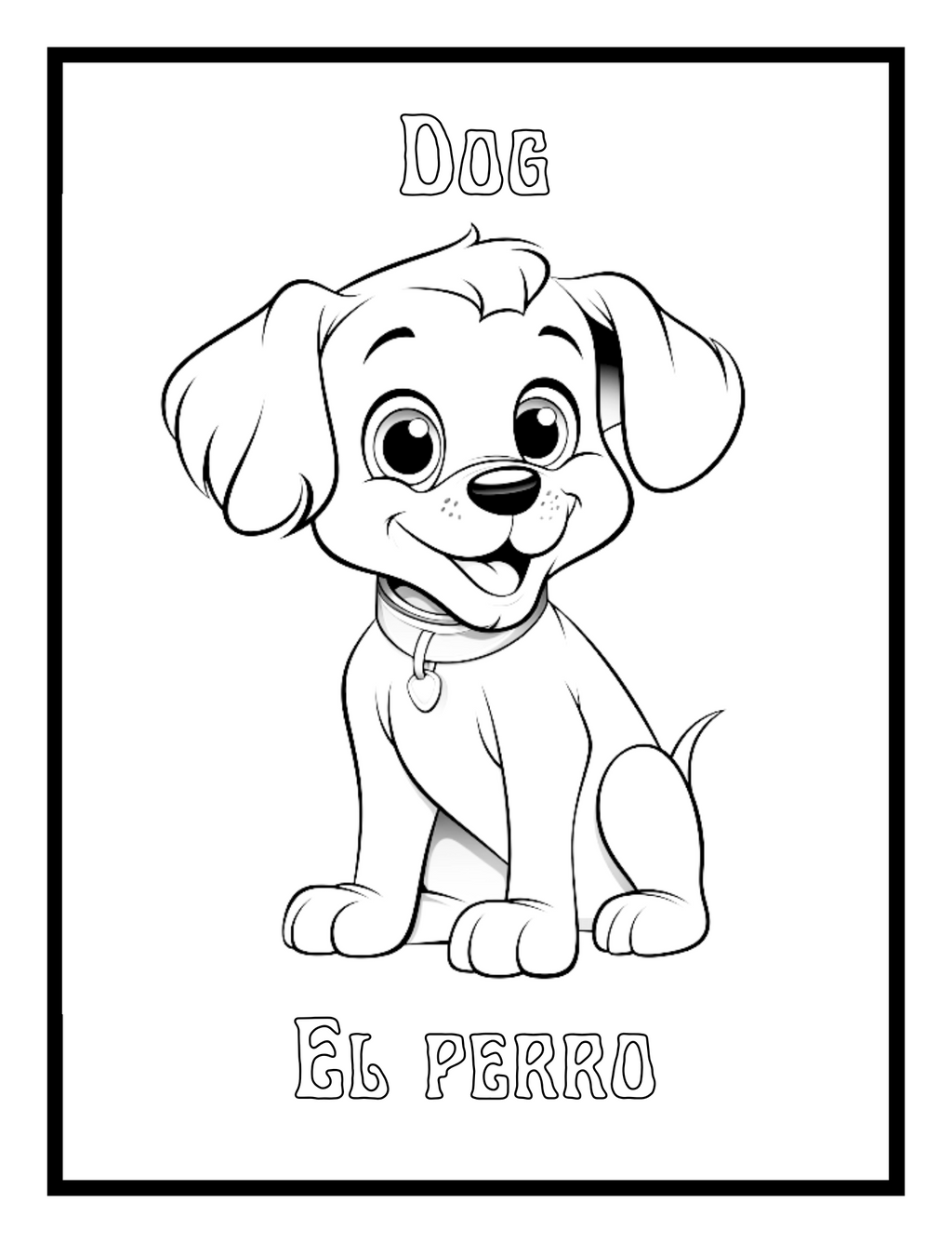 Toddlers Animal Coloring Book: Fun and Educational Bilingual English–Spanish - Digital Pages