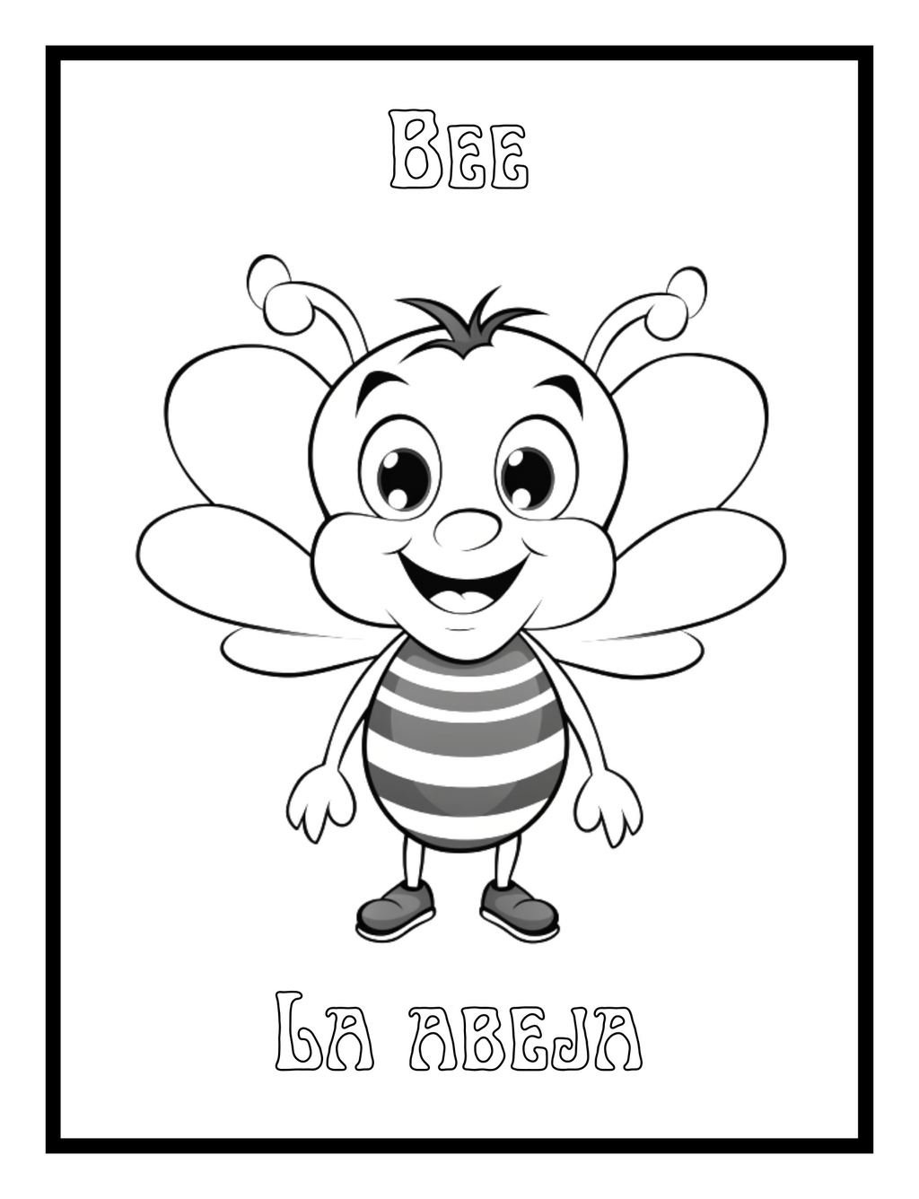 Toddlers Animal Coloring Book: Fun and Educational Bilingual English–Spanish - Digital Pages