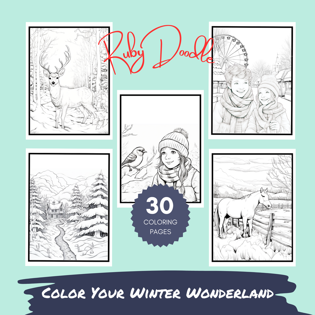 Winter Fun: A Fun Coloring and Amazing Activity Book - Digital Pages