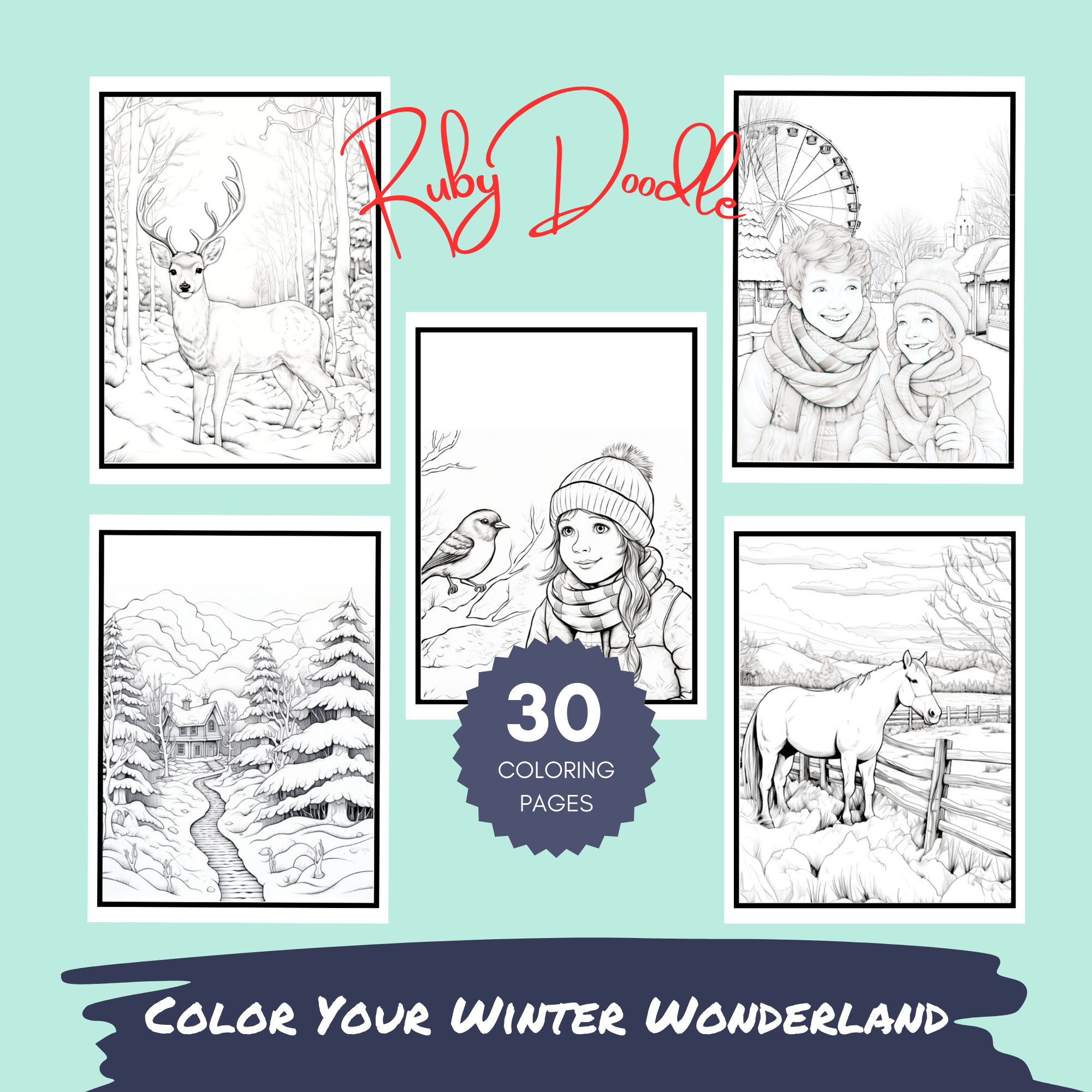 Winter Fun: A Fun Coloring and Amazing Activity Book - Print