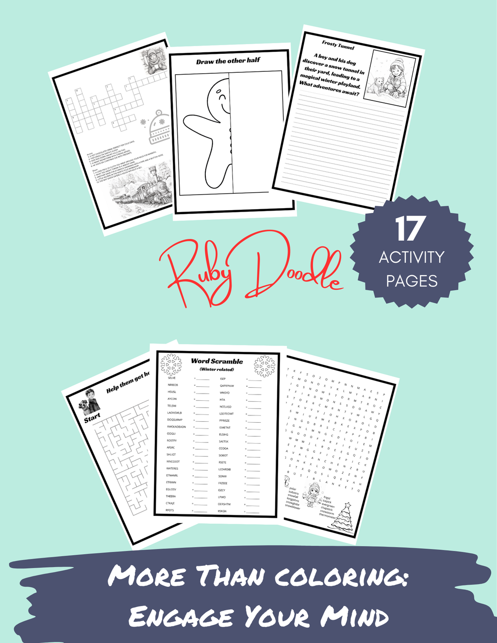 Winter Fun Coloring and Activity Book - Digital & Print